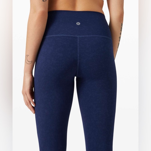 Lululemon Wunder Under Crop High-Rise *Spray 21"Indigo Spray Mineral Blue - Picture 3 of 6